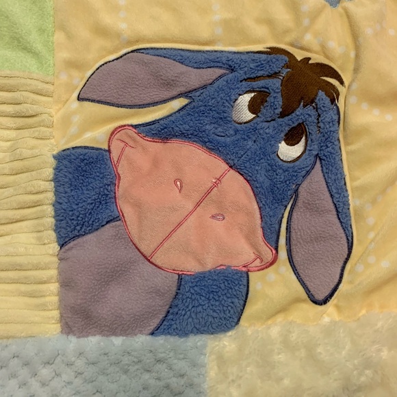 Disney Winnie The Pooh Piglet Eeyore Tigger Roo Peek A Boo Baby Blanket - Picture 4 of 12